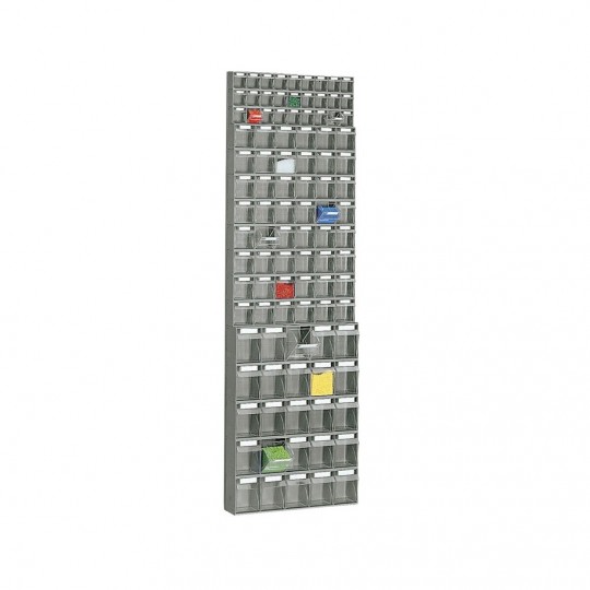 Sieninė lentyna su Practibox konteineriais (3x9, 8x6, 5x5)