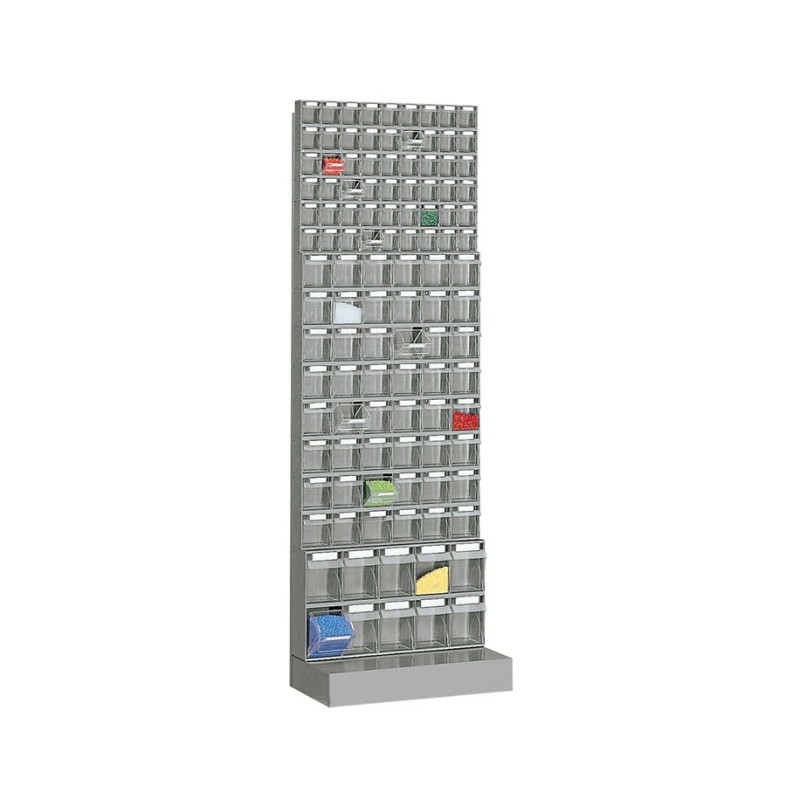 PRACTIBOX drawer units with 112 transparent tilting bins