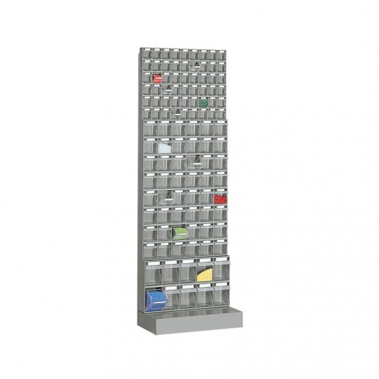 PRACTIBOX drawer units with 112 transparent tilting bins