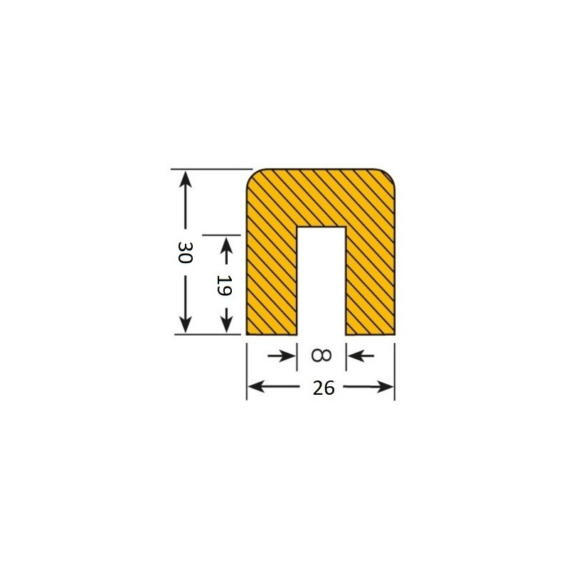 Edge protection rectangle, self-adhesive (G)