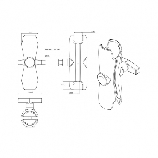 RAM® Double Socket Arm