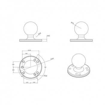 RAM® Round Plate with Ball