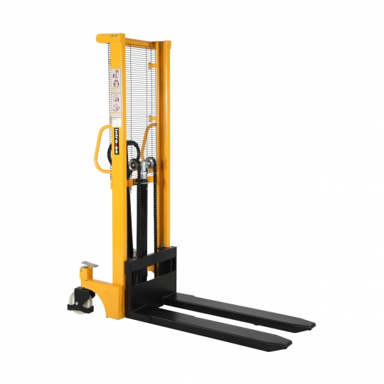 Hydraulic stacker truck with telescopic mast, lift 1600 mm