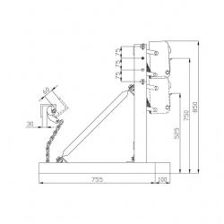 Drum grip unit for 2 drums