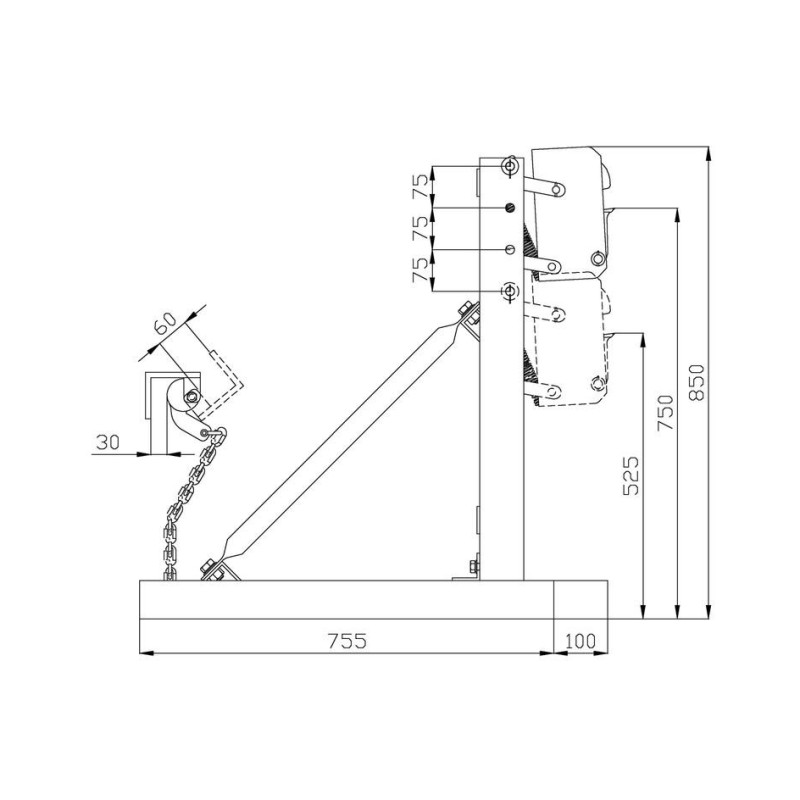 Drum grip unit for 2 drums