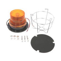 Flashing light with protective cage 10-110V