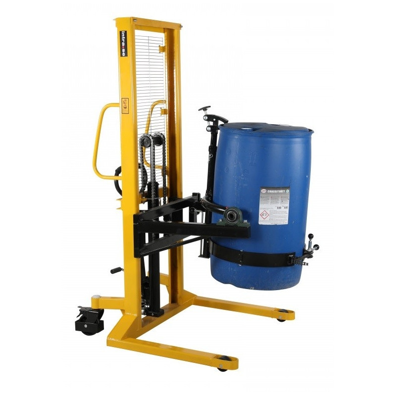 Drum stacker with tilt function