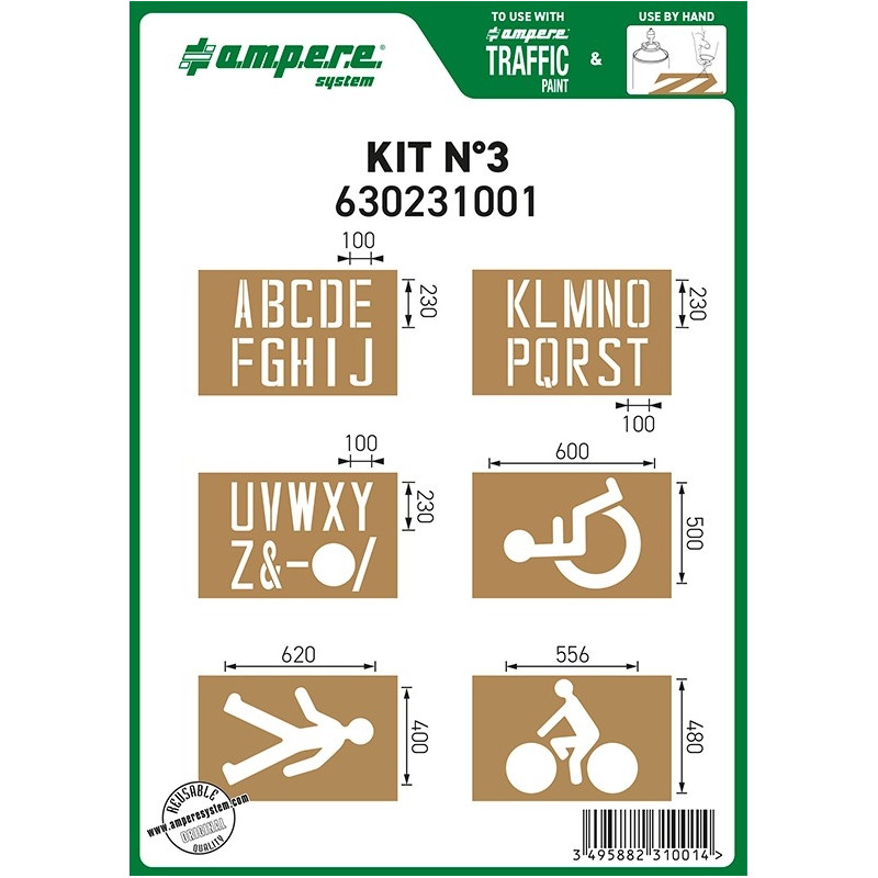 Stencils Kit. No. 3