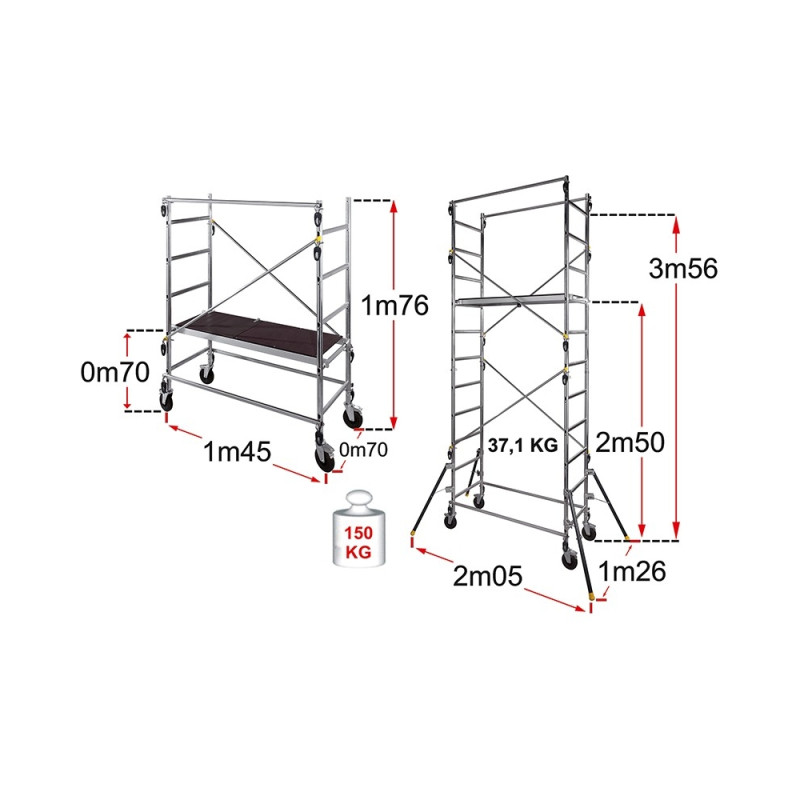 Scaffold QUAD' UP EVOLUTION