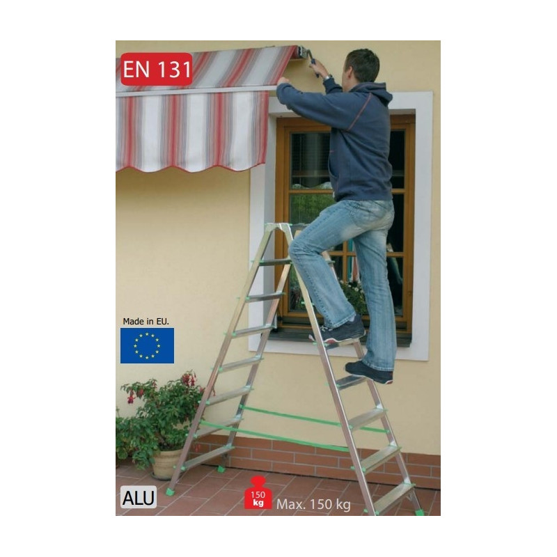 Dvipusės pastatomosios kopėčios 2x6, 150 kg