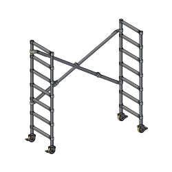 Pastolių bokštas ALUSPEED, viengubo pločio, plotis 0.74x2.0 m