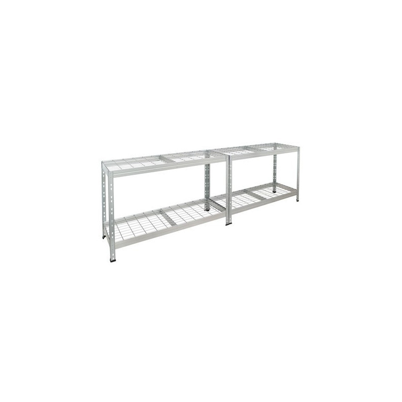 Lauko stelažas su grotelinėmis lentynėlėmis, 1800x1200x450 mm