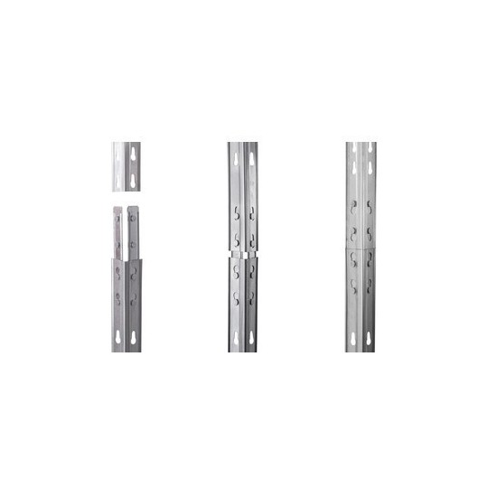 Outdoor wide-span shelf with lattice shelves, 1800x1500x600 mm