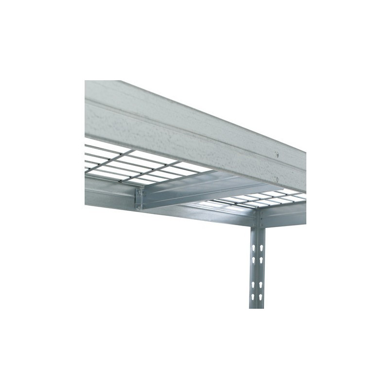 Outdoor wide-span shelf with lattice shelves, 1800x1500x600 mm