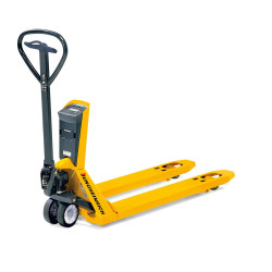 Jungheinrich AMW 22p pallet truck with scale and comfort display, load capacity 2200 kg, solid rubber / polyurethane