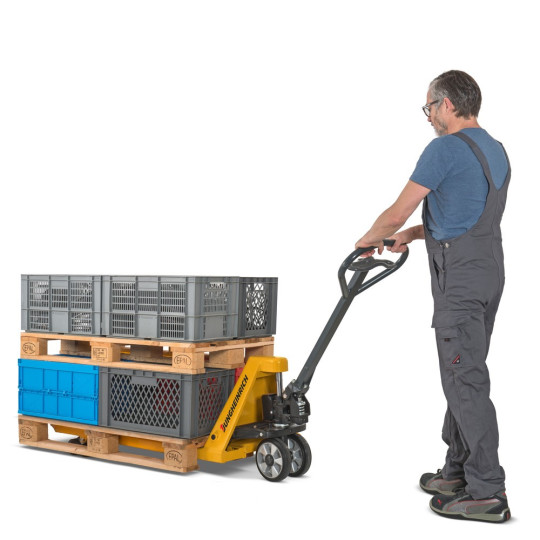 Jungheinrich AM 20 hand pallet truck, load capacity 2000 kg, fork length 1150 mm, polyurethane, tandem rollers