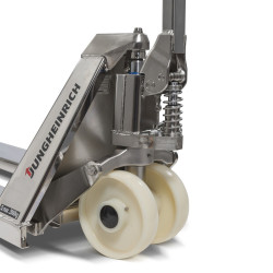 Jungheinrich AM I20p stainless steel pallet truck – professional version, load capacity 2000 kg, fork length 1140 mm, nylon