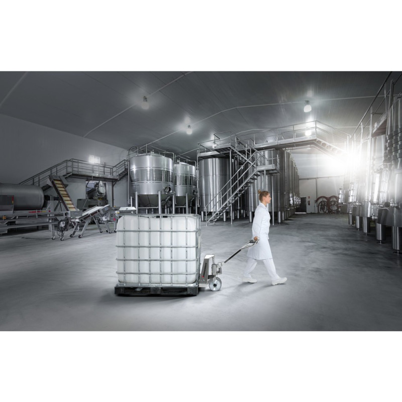 Jungheinrich AM I20p stainless steel pallet truck – professional version, load capacity 2000 kg, fork length 1140 mm, nylon