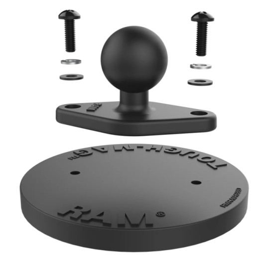 RAM Tough-Mag 88 mm skersmens magnetinis rutulinis pagrindas - B dydis