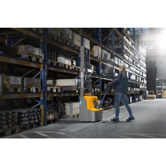 Jungheinrich AMC 12 electric stacker truck – two-stage telescopic mast 3200 mm, lithium-ion