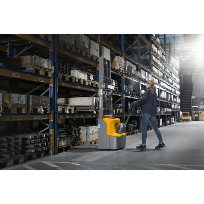 Jungheinrich AMC 12 electric stacker truck – two-stage telescopic mast 3600 mm, lithium-ion