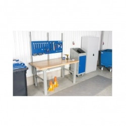Storage workbench with 6 drawers, oak board