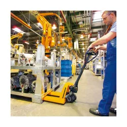 Jungheinrich AM 22 hand pallet truck with quick lift, solid rubber / polyurethane, tandem rollers.