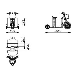 Platforminis elektrinis paspirtukas eTRIKE PLS 135