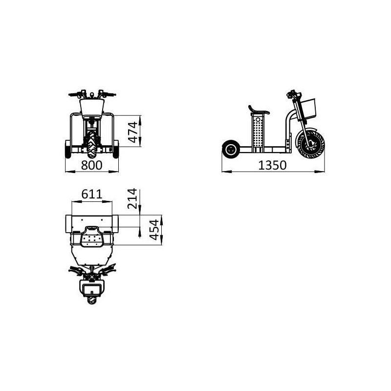 Platforminis elektrinis paspirtukas eTRIKE PLS 135