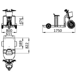 Platform Scooter eTRIKE PLS 175