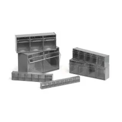 Sieninė lentyna su Practibox konteineriais (4x9)