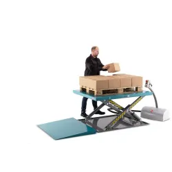Ameise flat scissor lift table, closed