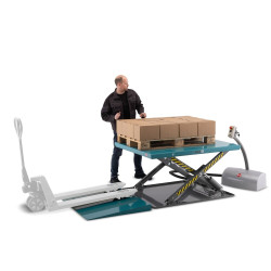 Ameise flat scissor lift table, closed
