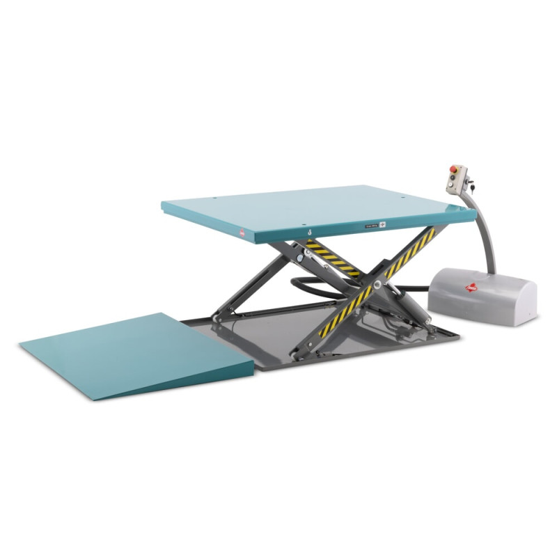 Ameise flat scissor lift table, closed