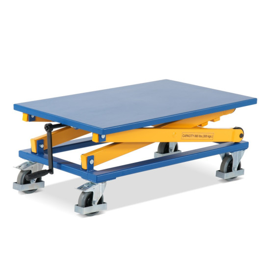Lifting table with handle, capacity 300 kg