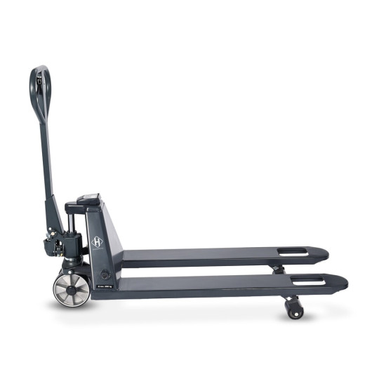 HEMMDAL PTM 2.0 Scale pallet truck with scale, 2000 kg capacity, 5 kg increments, single fork rollers