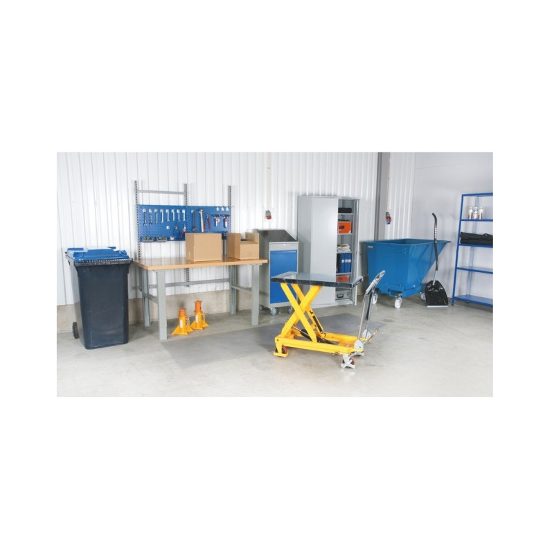 Lifting table double scissors, capacity 800 kg