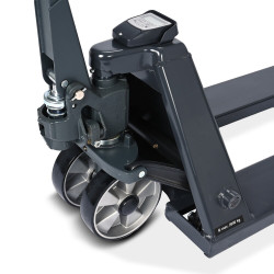 HEMMDAL PTM 2.0 Scale pallet truck with scale, 2000 kg capacity, 5 kg increments, single fork rollers