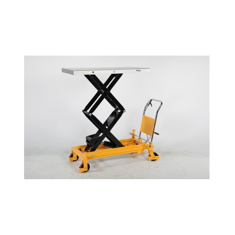 Lifting table double scissors, capacity 800 kg