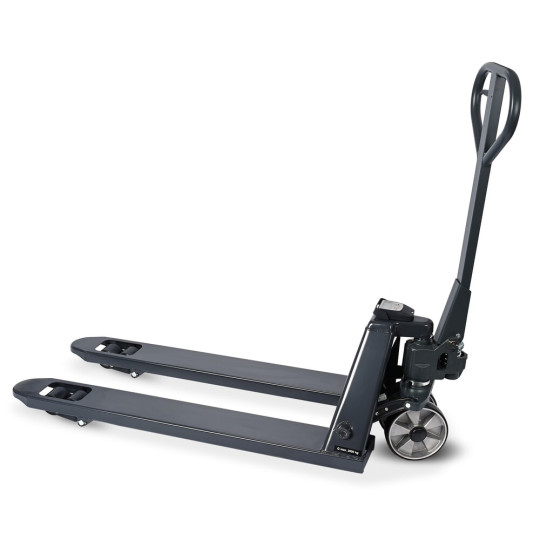 HEMMDAL PTM 2.0 Scale pallet truck with scale, 2000 kg capacity, 5 kg increments, tandem fork rollers