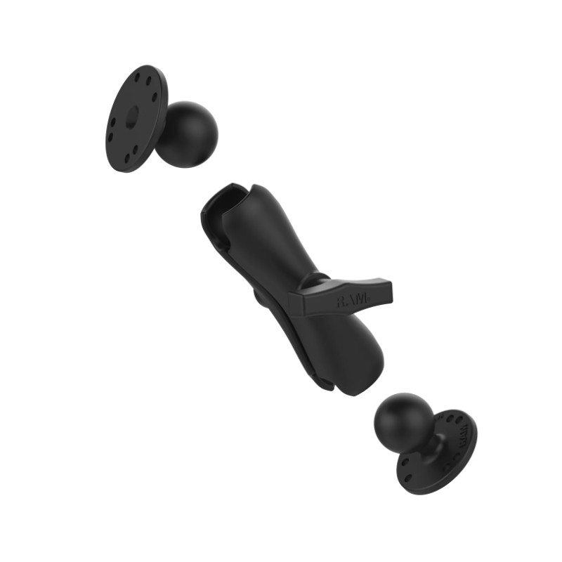 RAM Mounts Double Ball Mount with Two Round Plates - C Size Medium