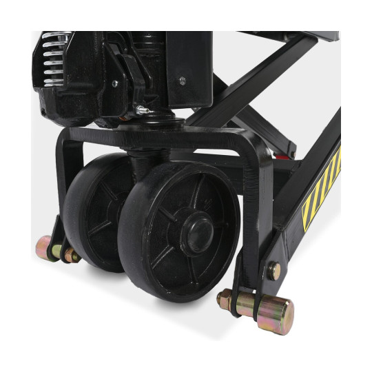 HEMMDAL PTM 1.0 Scissor pallet truck with scissor lift, load capacity 1000 kg, fork length 1150 mm, polyurethane, single roller