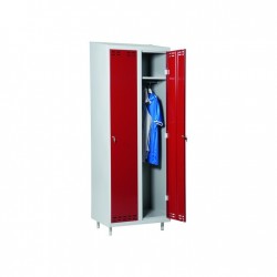 Locker 2 doors SWED 2 Red/Grey