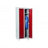 Locker 2 doors SWED 2 Red/Grey
