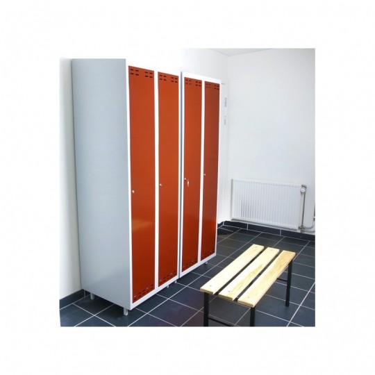 Locker 2 doors SWED 2 Red/Grey
