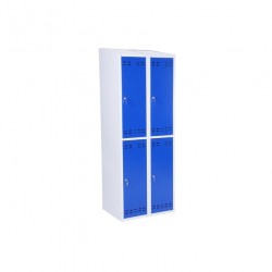 Clothing cabinet, 4 doors, Blue/Grey