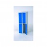 Clothing cabinet, 4 doors, Blue/Grey