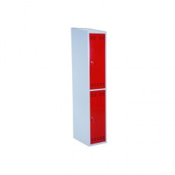 Clothing cabinet, 2 doors, Red/Grey