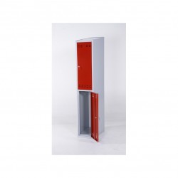 Clothing cabinet, 2 doors, Red/Grey