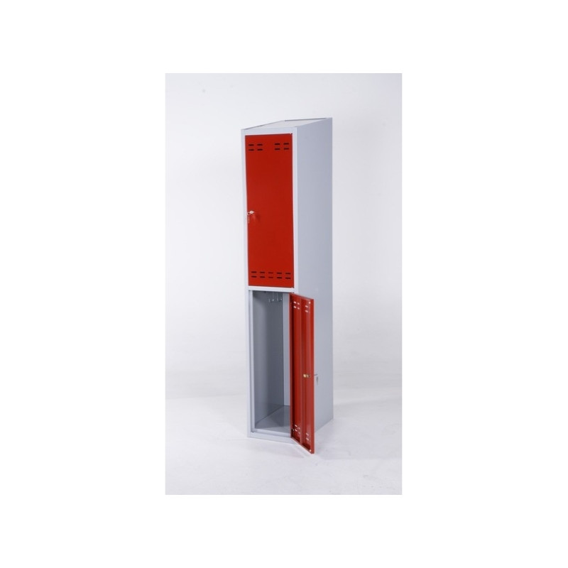 Clothing cabinet, 2 doors, Red/Grey